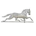 Galloping horse weathervane hollow copper body with cast copper head and zinc mounts 20th c 16 x 38 x 4 12 horse only