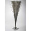 Harry bertoia spray sculpture pennsylvania 1960s steel wire brazing chromed steel unmarked overall 37 12 x 20 dia base 6 sq