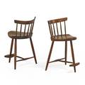 George nakashima 1905  1990 nakashima studios pair of walnut mira stools new hope pa unmarked 31 x 20 x 18