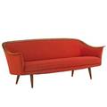 Norwegian sofa 1960s teak upholstery unmarked 31 x 81 12 x 32