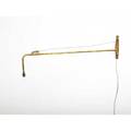 Jean prouve attr 1901  1984 swingjib lamp nancy france 1940s enameled steel wire brass stamped nancy to back of back plate 14 12 x 48 x 1 34