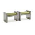 Karl springer 1931  1991 pair of benches new york 1980s polished stainless steel upholstery unmarked 22 x 38 x 18 provenance original owners purchased from the artist