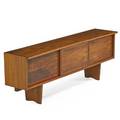 George nakashima 1905  1990 nakashima studios special sliding door cabinet new hope pa 1977 figured walnut walnut unmarked 30 x 84 x 18 provenance available copy of original drawing a