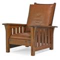 Gustav stickley bent arm morris chair eastwood ny ca 1912 branded as shown 39 x 32 12 x 37 12