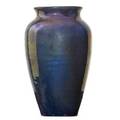 Pewabic vase iridescent purple and indigo glaze detroit mi obscured mark 7 14 x 4 12