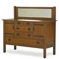 L  jg stickley sideboard with mirror fayetteville ny ca 1912 branded the work of 50 x 56 x 22
