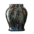 Hugh c robertson 1845  1908 dedham large experimental stoneware vase brown green and lapis drip glaze dedham ma 18961908 signed 9 34 x 7 12