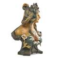 Bernard bloch b bloch  co glazed ceramic bust of a woman bohemia 1900s stamped bbj 4898 18 14 x 14 12