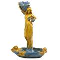 Eduard stellmacher 1868  1929 riessner stellmacher  kessel large amphora sculptural porcelain bowl maiden with poppy turnteplitz bohemia ca 1900 amphora stamp 774 28 x 19