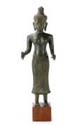 Cambodian Khmer Bronze Figure of Uma