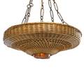 Gustav stickley rare willow chandelier no 540 eastwood ny ca 1904 willow hammered copper hammered glass patinated iron oak silk five sockets unmarked shade 8 x 31 to ceiling cap