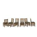 L  jg stickley set of six dining chairs fayetteville ny ca 1912 branded the work of  decal 48 x 54 x 22  35 34 x 18 x 17