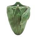 William p jervis 1849  1925 briarcliff wall pocket modeled with leaves and sparrow 1913 incised briarcliffjervis 8 x 5 12 x 3 12