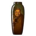 Edward t hurley 1869  1950 rookwood standard glaze vase after eduard von gruetzner genre scene of monk with beer stein cincinnati oh 1903 flame markiii907eafter ed grutznerartists cip