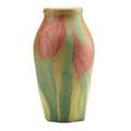 Constance baker rookwood painted mat vase with tulips cincinnati oh 1901 flame marki169zcab 7 14 x 3 12 provenance the lillian hoffman collection