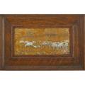 Hannah barlow 1851  1916 royal doulton small framed ceramic plaque decorated with sheep england ca 1890 signed hb plaque 3 12 x 7 14 provenance the lillian hoffman collection ampersa