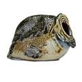 Martin brothers miniature glazed stoneware blowfish sculpture england ca 1900 signed martin bros london  southall 2 12 x 3 12 x 2 12 provenance the lillian hoffman collection purchase