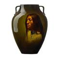 Grace young 1868  1947 rookwood standard glaze vase with indian portrait notaly apachechiricahua cincinnati oh 1899 flame mark604ctitle and artists cipher 9 x 6 12 provenance th