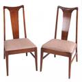 Broyhill Brasilia Walnut Dining Chairs Pair