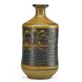 Peter voulkos 1924  2002 glazed stoneware bottle usa 1950s signed 9 x 4 12 provenance the lillian hoffman collection