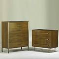 Th robsjohn gibbings paul mccobb two dressers usa 1950s walnut brass aluminum wicker manufacturer labels mccobb 45 x 38 x 18 gibbings 32 x 34 12 x 20