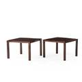 Edward wormley dunbar pair of side tables berne in 1960s mahogany with brass inlay both with metal tags each 21 x 30 sq