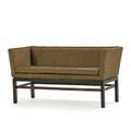 Edward wormley dunbar settee berne in 1960s mahogany rosewood wool brass label 27 12 x 52 12 x 21 12