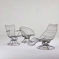 Garden furniture two lounge chairs and one chaise lounge usa 1960s enameled steel unmarked chaise lounge 32 x 28 x 63