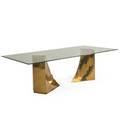 Studio dining table usa 1980s bronze glass incised with illegible artists signature 28 34 x 48 x 94 12