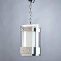 Style of max ingrand pendant lamp italy 1960s glass chromed metal unmarked to ceiling cap 26