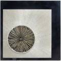 Otello ciullini radiale illuminated wall panel italy 1975 brushed aluminum ebonized particle board signed 23 34 sq x 4 12