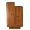 European two door armoire 1940s walnut enameled metal unmarked 75 x 43 12 x 22
