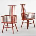 Kipp stewart drexel pair of suncoast windsor chairs usa 1950s painted wood both stenciled 42 x 23 12 x 21