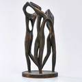 Decorative bronze circular sculpture of three abstract dancers 20th c unmarked 20 x 9 34 dia