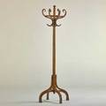 Thonet coat rack 1920s stained and shellacked beech stamped signature 79 x 28 sq