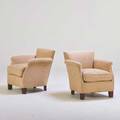 Club chairs pair of small club chairs usa 1930s stained wood wool unmarked 27 x 26 x 29