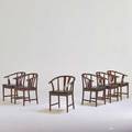 Scandinavian six dining chairs sweden 1960s stained and lacquered beech vinyl some stamped made in sweden 30 x 18 x 21 12