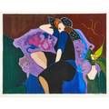 Itzchak tarkay serbianisraeli 19352012 three screenprints in colors lilac time signed stamped and numbered 28350 jealousy signed and numbered 107300 seated woman signed stamped and