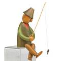 Werkstatte hagenauer wien fisherman sculpture austria 1920s painted wood stamped handmade made in austriahagenauer wien 11 12 x 4 x 6
