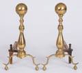 Cannon Ball Topped Andirons