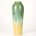 Fulper tall ovoid vase flemington nj ca 19161922 glazed earthenware with cucumber crystalline glaze incised diestamped mark 16 14 x 5 14 dia