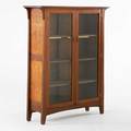 Stickley brothers two door bookcase grand rapids mi ca 1915 quartersawn oak patinated hardware glass branded mark 58 x 47 12 x 14