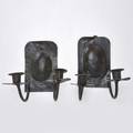 Stickley brothers pair of hammered copper candle sconces grand rapids mi 190512 both marked each 9 12 x 9 12 x 6 14