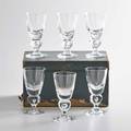 Steuben set of six wine glasses corning ny first half 20th c all signed with original box and dust bags each 5 14 x 2 34 dia