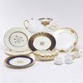 Lenox shelley nine lenox pieces two service plates with floral decoration and gold scalloped edges service plate with gold monogram service plate commemorating thomas edison service plate with s
