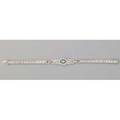 Art deco diamond platinum strap bracelet centrally decorated with marquise cut diamond and emerald calibre circular cut diamonds in millgrained boxshaped links diamonds approx 200 cts tw ca 1