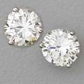 Diamond stud earrings white gold martini settings approx 164 cts tw