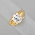 Diamond 14k gold ring circular brilliant cut diamond 835 mm 215 cts by formula ca 1960 size 7 39 dwt