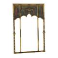 Continental trumeau mirror handpainted panels 20th c 42 12 x 28