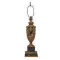 Continental bronze and marble table lamp mythological scenes rams head handles early 20th c 22